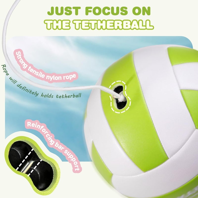 Trymaker Tetherball Ball and Rope, Tether Ball Soft, Tether Balls and Rope Set with Pump for Adults Backyard Outdoors - Image 4